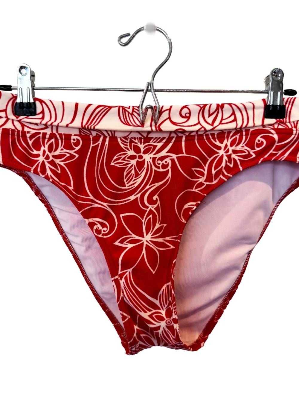Freya Bikini Brief Chili Red and White Floral Style 9517 Size M